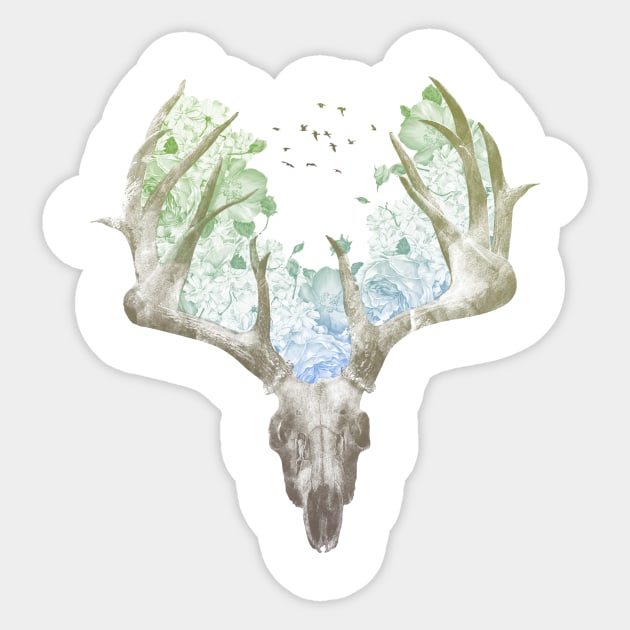 Deer Skull Sticker by ruifaria